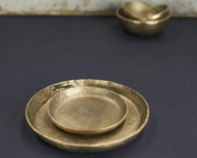 Nkuku Jahi Gold Plate Small - Elegant Tableware for Modern Dining 2 Nkuku Jahi Gold Plate Small