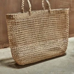 Nkuku Large Natural Sea Grass Shopper Bag