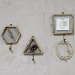 Nkuku Kiko Hexagon Antique Brass Hook