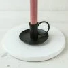 Nkuku Amri Iron Candlestick - Antique Black