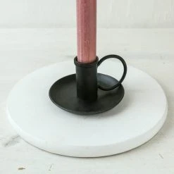 Nkuku Amri Iron Candlestick - Antique Black