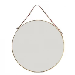 Nkuku Kiko Brass Round Mirror
