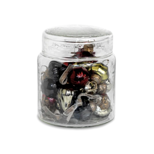 Nkuku Glass Baubles in A Sweets Jar Mixed - Elegant Room Decor for Homewares 3 Nkuku Glass Baubles in A Sweets Jar Mixed