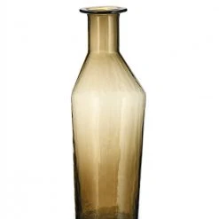 Nkuku Coffee Brown Zaani Glass Vase