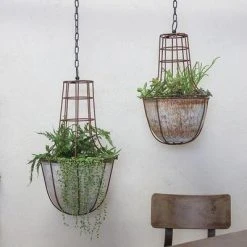 Nkuku Abari Caged Hanging Planter Small