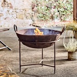Nkuku Reclaimed Iron Kadai With Grill