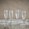 Nkuku Yala Hammered Champagne Glasses Clear Glass