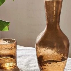 Nkuku Yala Smoke Brown Hammered Jug - Handcrafted Drinkware for Home & Kitchen 5 Nkuku Yala Smoke Brown Hammered Jug