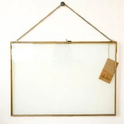 Nkuku 50 x 35cm Gigantic Antique Brass Kiko Frame