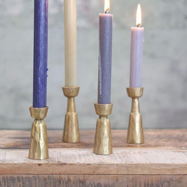 Nkuku Jahi Brass Candlestick - Elegant Handcrafted Candle Holder for Home Decor 3 Nkuku Jahi Brass Candlestick By Nkuku