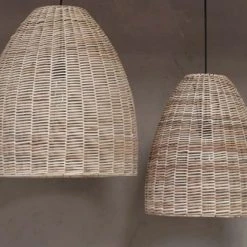 Nkuku Noko Wicker Conical Pendant Large
