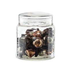 Nkuku Adisa Bauble Jar Antique Gold And Rust