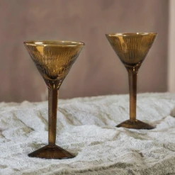 Nkuku Burnt Amber Mila Cocktail Glass
