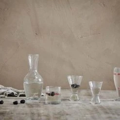 Nkuku Yala Hammered Tumblers Clear Glass