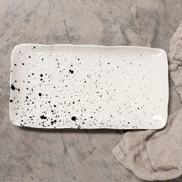 Nkuku Black Splatter Platter - Stylish Tableware for Modern Dining 1 Nkuku Black Splatter Platter