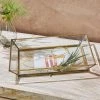 Nkuku Glass Brass Photo Tray