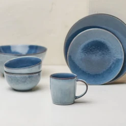 Nkuku Dakara Grey Navy Serving Bowl