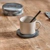 Nkuku Esa Marble Coasters Set Of 4 Grey