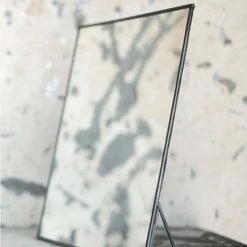 Nkuku Small Standing Mirror In Zinc