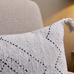 Nkuku Kajala Cotton Cushion In Natural 60 X 40