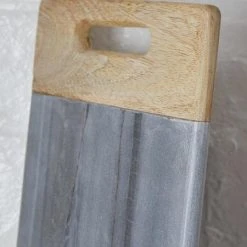 Nkuku Bwari Large Grey Marble And Mango Wood Platter