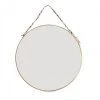 Nkuku Kiko Round Hanging Mirror In Antique Brass