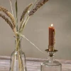 Nkuku Sirsa Glass Wide Candlestick Clear
