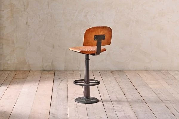 Nkuku Narwana Bar Chair - Modern Wooden Bar Stool for Kitchen & Dining 3 Nkuku Narwana Bar Chair