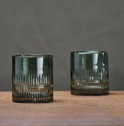 Nkuku Mila Tumbler Dark Emerald - Eco-Friendly Glass Tumbler for Home, Office, or Travel 3 Nkuku Mila Tumbler Dark Emerald