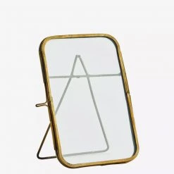 Nkuku Standing Photo Frame, Antique Brass 10x15cm