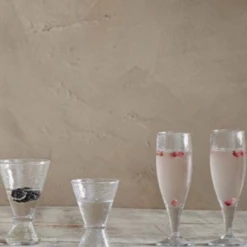 Nkuku Yala Clear Champagne Glass