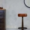 Nkuku Narwana Leather Round Stool