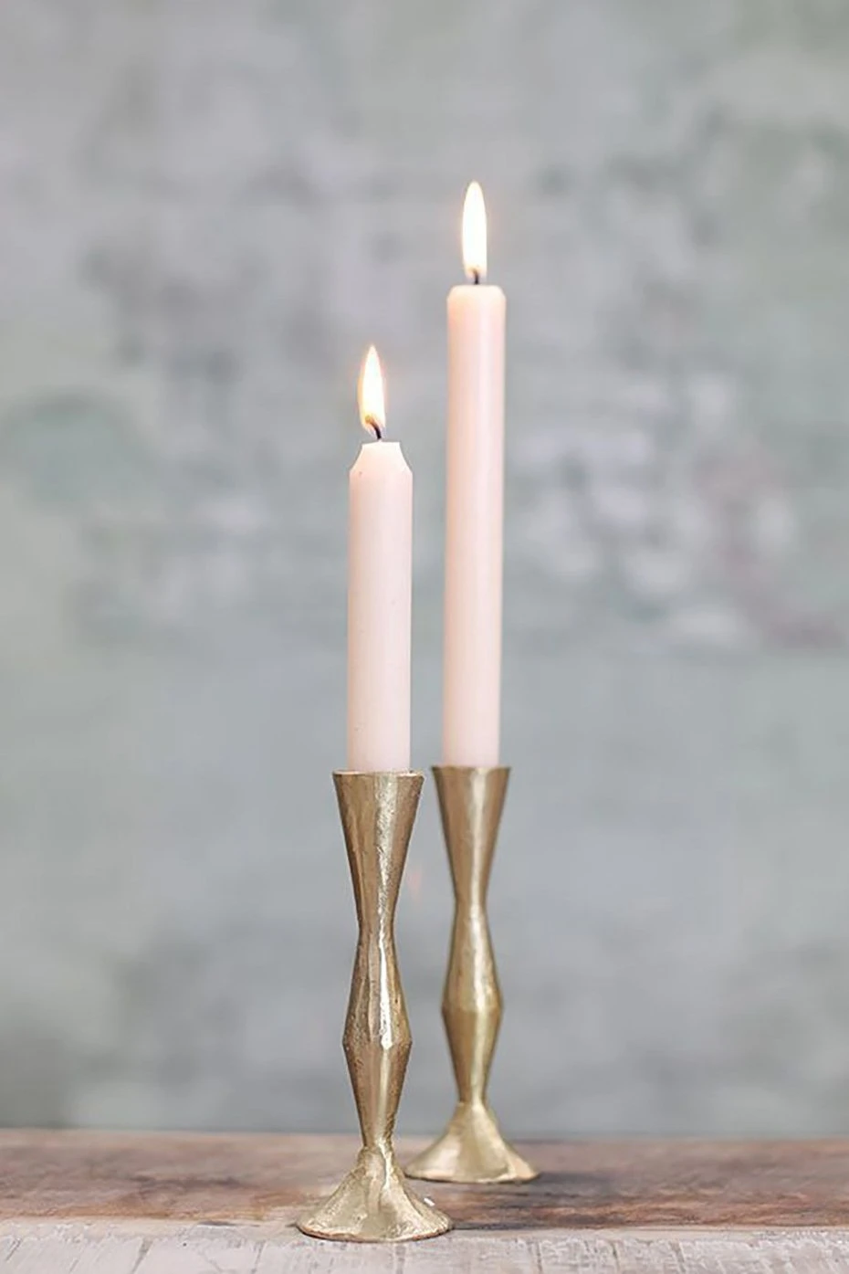 Nkuku Brushed Gold Jahi Candle Holder - 16 x 5 cm - Elegant Home Decor 1 Nkuku NKUKU BRUSHED GOLD JAHI CANDLE HOLDER 16 X 5 Cm