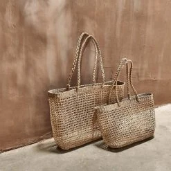 Nkuku Large Natural Sea Grass Shopper Bag