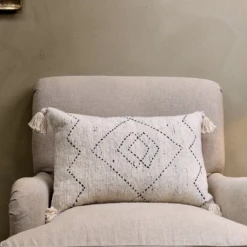 Nkuku Kajala Cotton Cushion In Natural 60 X 40