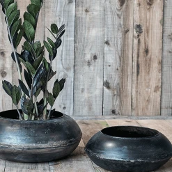 Nkuku Small Endo Reclaimed Iron Round Planter