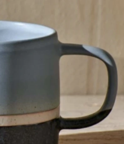 Nkuku Enesta Dipped Mug in Dusty Blue - Handcrafted Ceramic Coffee Cup 2 Nkuku Enesta Dipped Mug In Dusty Blue
