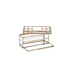 Nkuku Bequai Open Jewellery Box In Antique Brass