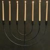Nkuku Mbata Giant Brass Candelabra In Antique Black