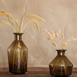 Nkuku Coffee Brown Zaani Glass Vase Medium