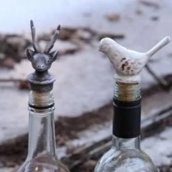 Nkuku Antique Iron Stag Bottle Stopper