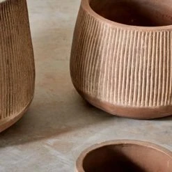 Nkuku Small Terracotta Wampu Wide Planter - Handcrafted Home Decor for Indoor & Outdoor Use 10 Nkuku Small Terracotta Wampu Wide Planter