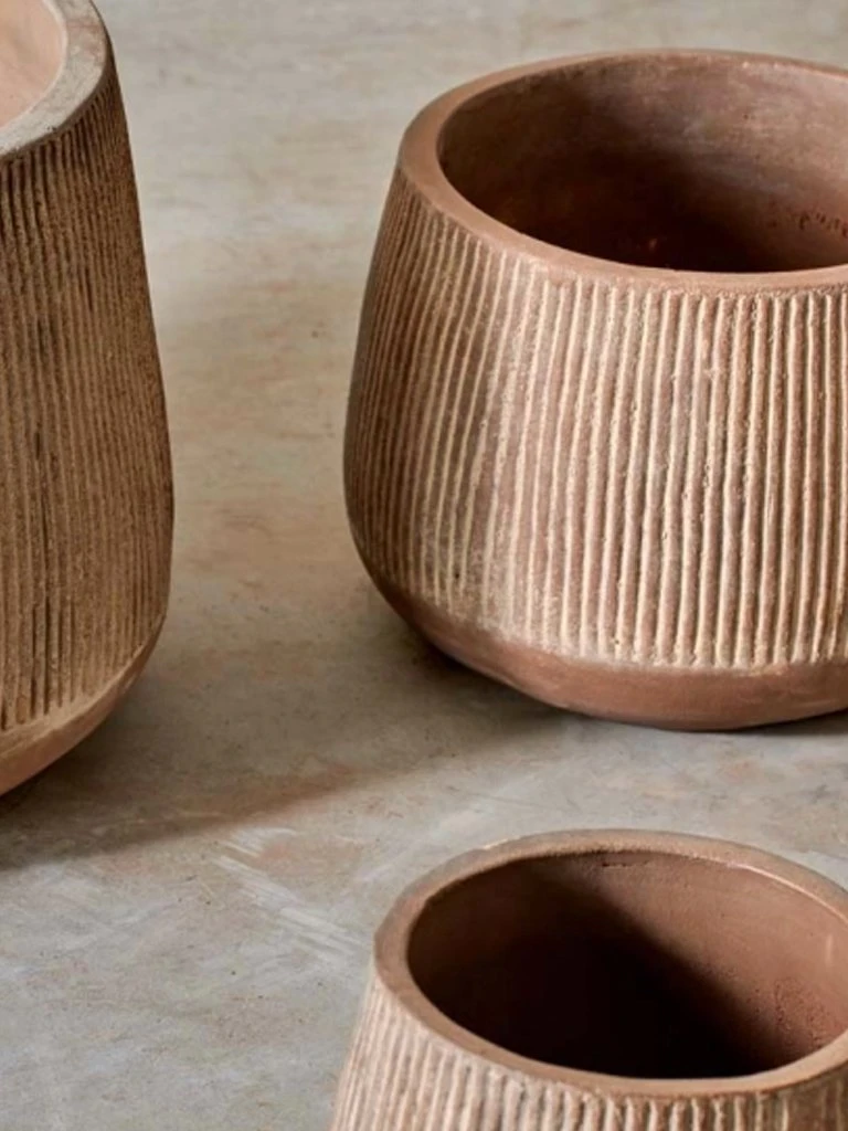 Nkuku Small Terracotta Wampu Wide Planter - Handcrafted Home Decor for Indoor & Outdoor Use 3 Nkuku Small Terracotta Wampu Wide Planter