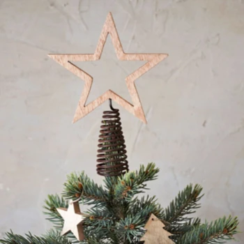 Nkuku Natural Mango Wood Chana Tree Topper - Handcrafted Room Decor 2 Nkuku Natural Mango Wood Chana Tree Topper