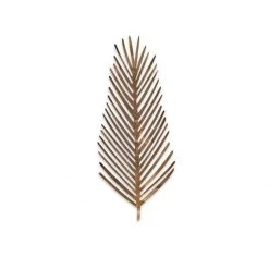 Nkuku Kiko Brass Foliage Artwork - Matt Brass