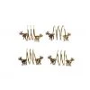 Nkuku Set of 4 Antique Brass Stag Napkin Rings