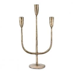 Nkuku Antique Brass Mbata Candelabra Candleholder