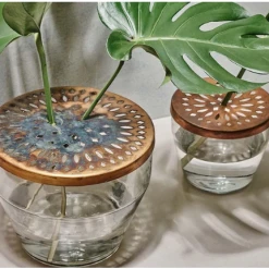 Nkuku Ramla Vase With Lid Tapered Large