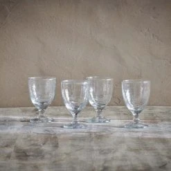 Nkuku Yala Hammered Wine Glass Set Of Four