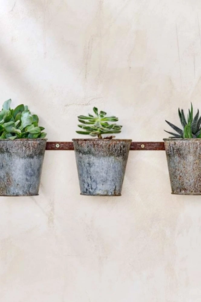 Nkuku Abari Wall Hung Triple Planter - Handcrafted Room Decor for Modern Homes 2 Nkuku Abari Wall Hung Triple Planter